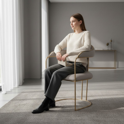Modernen Design Metall Fräizäitstull Nei Polsterstill Gro Moderne Stull Nei