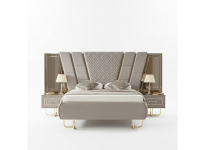 Luxus Schlofzëmmer Nuetsdësch Better Bett 3tlg. Komplett Set Design Ariichtung