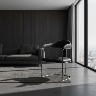 Moderne Fotell Stull 1x Iesszëmmer Tëlee Lounge Sëtz Polsterstull Neit Textil