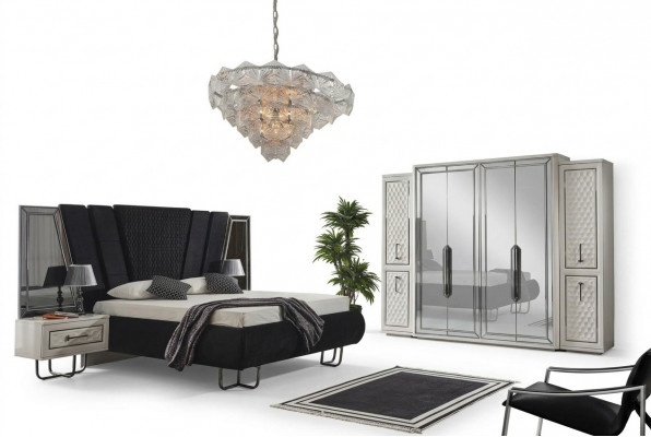 Schlofkummer Miwwelen Bett Nuetsdësch Schafschaf Schaf Better 4tlg
