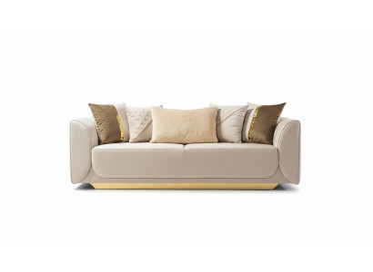 Design 3-Sëtzer Relax Sofas Club Lounge Sofa Textil Polster Canapé Stoff Canapéen