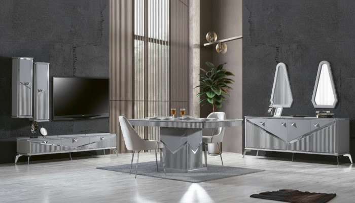 Groe modernes Iesszëmmer Set 4x Stull Spigel Sideboard Regal 9 Deeler