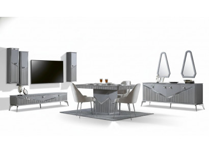 Groe modernes Iesszëmmer Set 4x Stull Spigel Sideboard Regal 9 Deeler