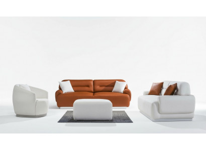 Gemittlech Kautschsëtzung Wunnzëmmer Couch Sëtzpolster Sëtzung 3+3+1 Hocker 4 stéckeg