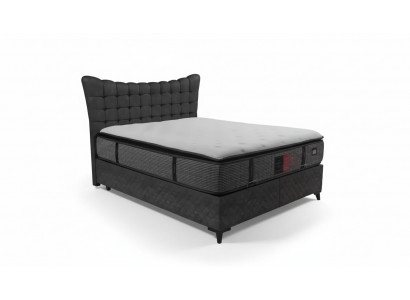 Bett Boxspring Better Luxus Duebelbett inkl. Matratz mat Karomuster Gro.