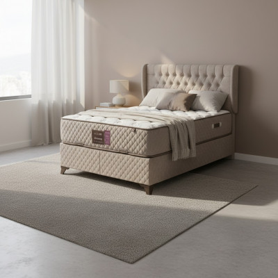 Bett Chesterfield Better fir Schlofkummer Textil 180x200cm inklusiv Matratz