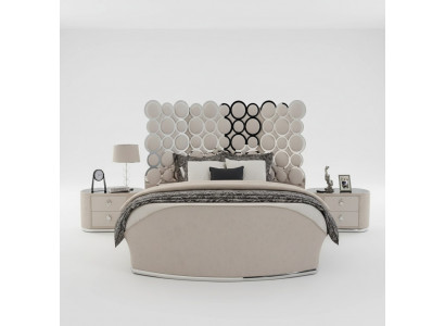 Designerdëppen Luxus Textilbetter Schlofzëmmer Duebelbett 200x200cm Betterahmen