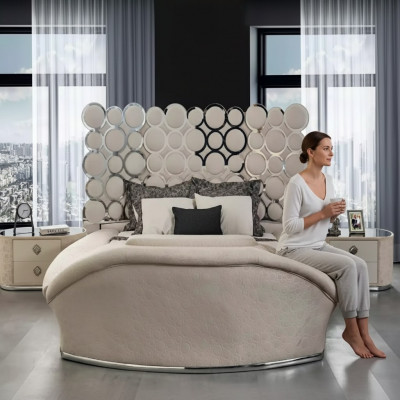 Schlofkummer Bett 2x Nuetsdëscher Luxus Better Set Komplett Design Miwwelen