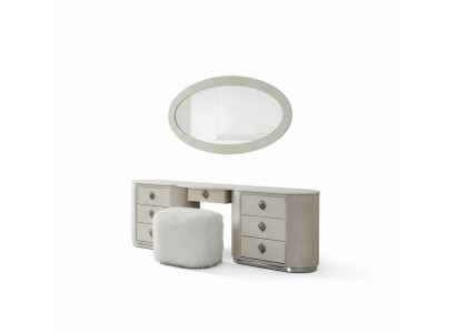 Schminkdësch Set Konsole Mënsch-Schlofkummer Miwwelen Design Hocker Set Nei