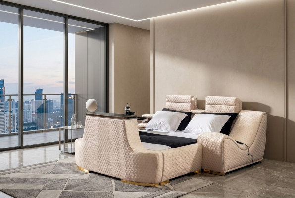 Duebëlbett Luxus Duebëlbett modernt Design Bettgestell Bettgestell Better