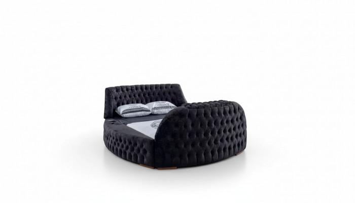 Schwaarzt Chesterfield Bett Design Polster Miwwelen Hotel Luxus Better Lift Media