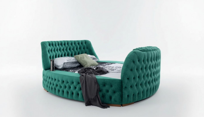 Chesterfield Bett Miwwel Duebelbetter Gréngt Ronn Better Luxus Hotel mat Lift