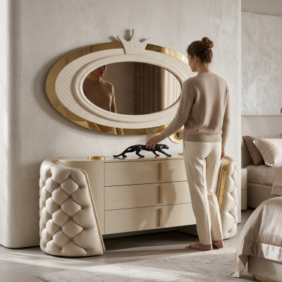 Schminktisch Spigel Luxus Konsole Kommodë Schlofkummer Holz Modern Design