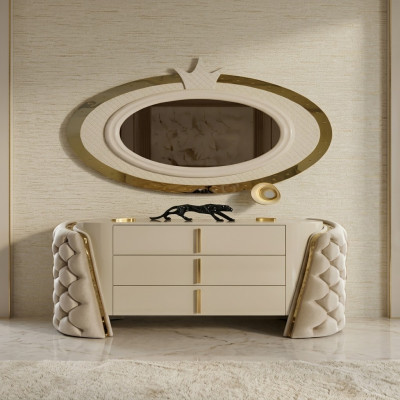 Schminktisch Spigel Luxus Konsole Kommodë Schlofkummer Holz Modern Design