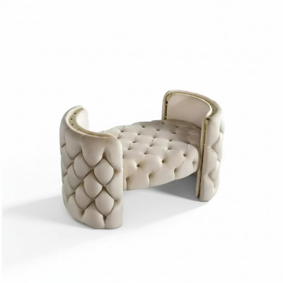 Moderne Hocker Polsterfouss Miwwelen Wunnzëmmer Wäiss Design Ottomane Nei