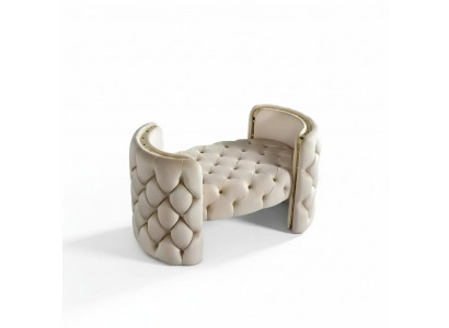 Moderne Hocker Polsterfouss Miwwelen Wunnzëmmer Wäiss Design Ottomane Nei
