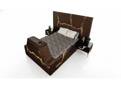 Design, Bett, Polster, Better, Duebelbett, Bestiet Geschir, Luxus, Schlofzëmmer, Bettrumm