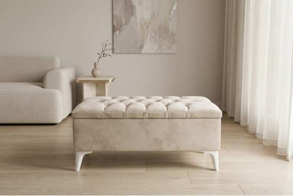 Design Hocker Design Gepolsterten Fousshocker Ottoman Sëtz Textil Chaise Lounge