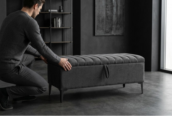 Design Hocker Design Polster Fousshocker Ottomane Sëtz Textil Chaise Lounge Pufa