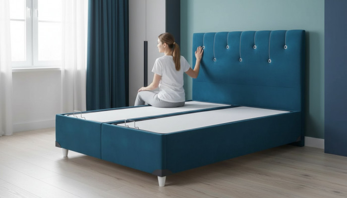 Luxus Schlofkummer Bett Duebel Better Design Miwwelen Bettkader Hotel Tuerkis