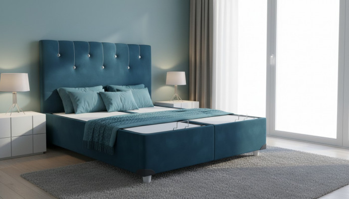 Luxus Schlofkummer Bett Duebel Better Design Miwwelen Bettkader Hotel Tuerkis
