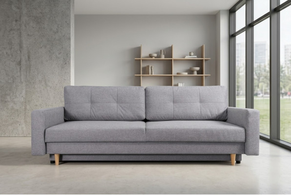Canapé 3-Sëtzer Grouw Canapéen Stil Luxus Wunnzëmmer Modern Design Polsterstoff Nei