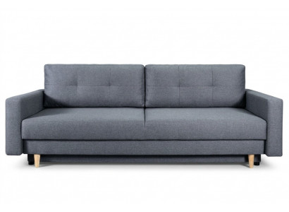 Stil, Strengheet an Komfort sinn déi Haaptvirdeeler vun dësem komfortablen an praktesche ausziehbare 3-Sëtzer-Sofa.