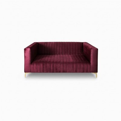 Stilvollt, super-bequemt 2-Sëtzer-Sofa a Violett gëtt zu engem helle Akzent an ärem Interieur.