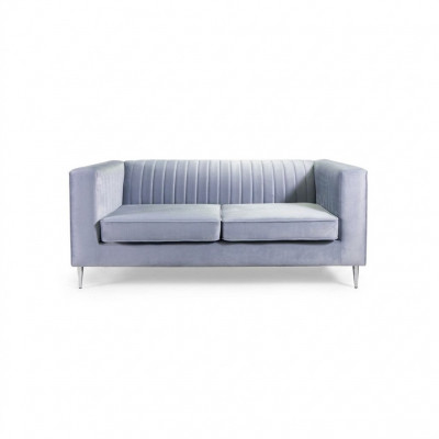 Sofa 2 Sëtzer Gro Eleganten Modern Luxus Design Holz Miwwelen Polster Stoff Nei