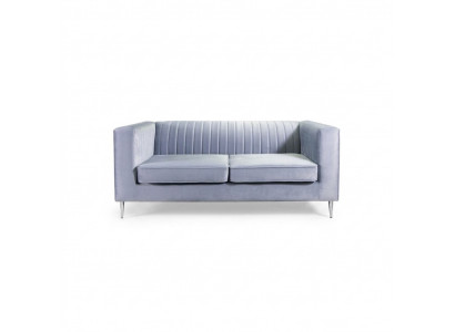 Sofa 2 Sëtzer Gro Eleganten Modern Luxus Design Holz Miwwelen Polster Stoff Nei