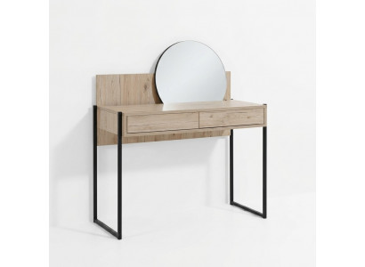 Make-up Dësch Beige Schlofkummer Spigel Miwwelen Design Elegant Luxus Schéin Nei