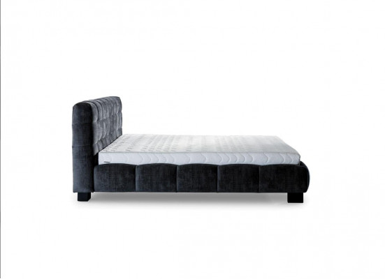 Schlofzëmmer Set Blo Bett Holz 2x Nopeschdëscher Elegante Stil Modern Neit 3tlg.