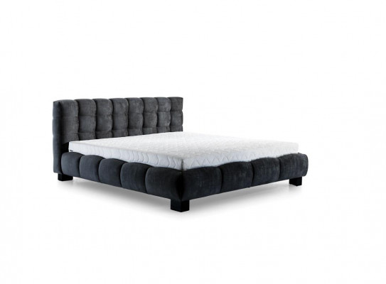 Schlofzëmmer Set Blo Bett Holz 2x Nopeschdëscher Elegante Stil Modern Neit 3tlg.