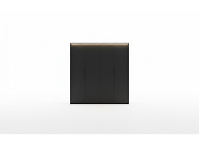 Kleederpress Schwaarz Luxus Holz Schlofzëmmer Eleganten Schrank Design Modern
