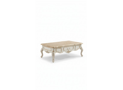 Couchtisch Wäiss Dëscher Wunnzëmmer Elegant Klassesch Design Miwwelen