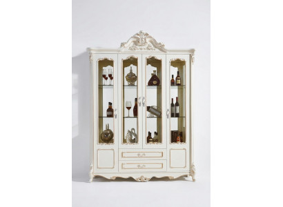 Antik Stil Schaf Barock Glasschaf Schief Méubelen Holz Vitrin