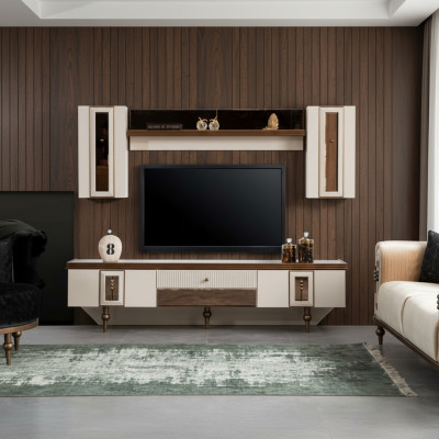 En luxuriéisen TV-Nuechtstëll fir Äert Wunnzëmmer am moderne Stil.