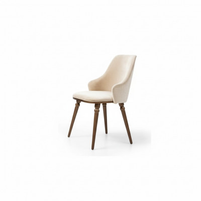 Luxus Still Modern Still Fotell Polster Metall Holz Textil Nei Beige