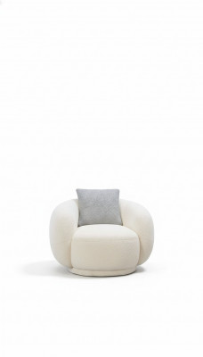 Moderne ronn Armstull Beige Lounge Miwwelen Club Ariichtung Design Still