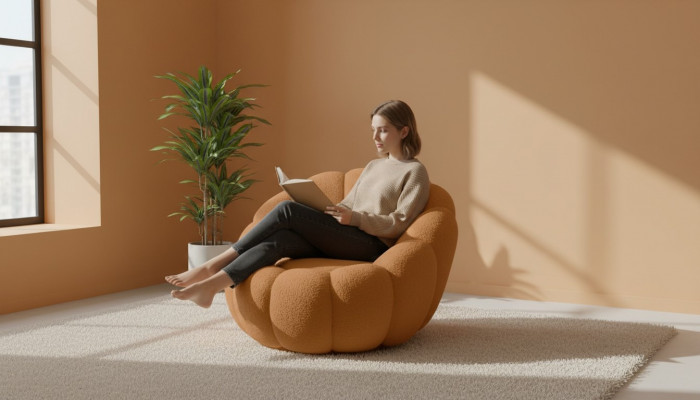 Luxus Fotel Club Fernseh Textil Ariichtung Miwwelen Lounge Relax Stull