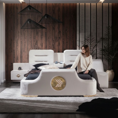 Duebelbett Better Modern Luxus Hocker Multifunktioun Bett Design Samt