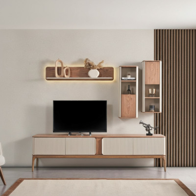 E e schéinen TV-Schaf fir Äre Wunnzëmmer am moderne Stil.