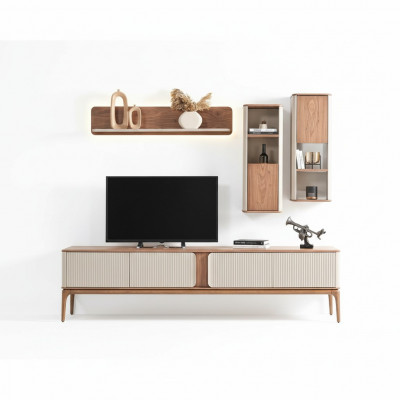 E e schéinen TV-Schaf fir Äre Wunnzëmmer am moderne Stil.