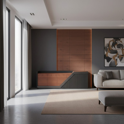 Modern Bërosmöbel Sideboard Kommode Schief Lowboard Luxus Möbel Nei