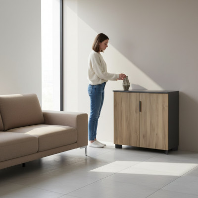 Luxus brong Sideboard Büro Miwwelen Holz Designer Ariichtung Kommode