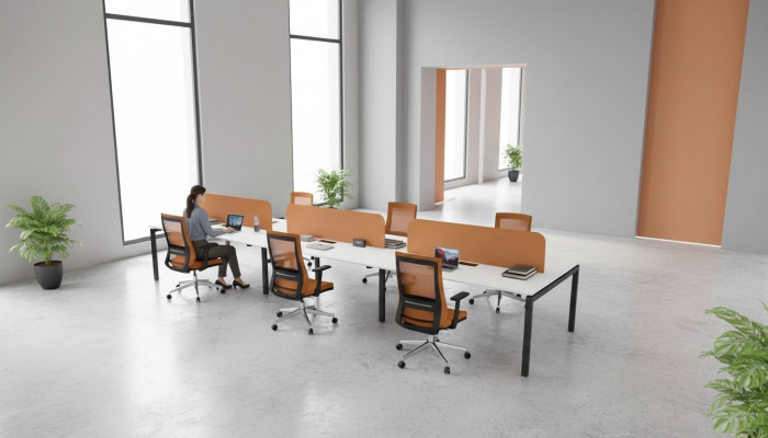 Büro Miwwelen Aarbechtsdësch fir 6 Persounen Aarbechtszëmmer Miwwelen Holzmöbel.