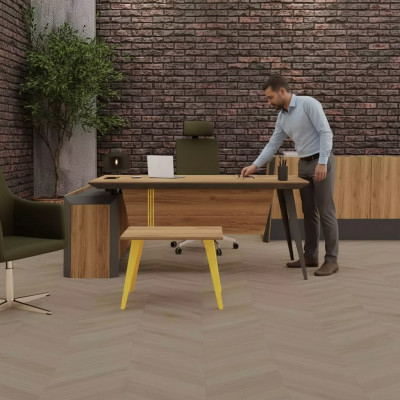 Eckschëffendësch Couchdësch Sideboard Büro Miwwelen Design Aarbechtszëmmer