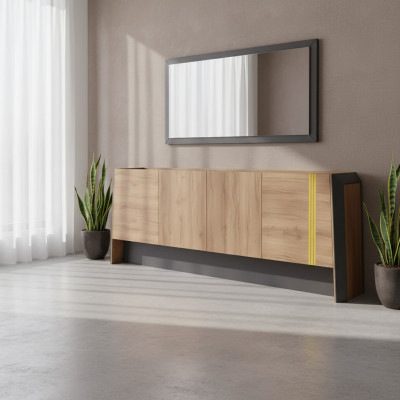 Modern Holzkommode Sideboard Bürosmiwwel Highboard Schief Luxus Miwwelen