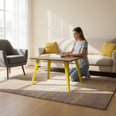 Klengen Holz Couchtisch Modern Bäizësch Designer Luxus Holzmiwwelen