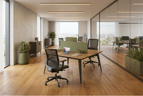 Büromiwwelen Aarbechtsdëscher Modern Schrëftmiwwelen Eckscrëifter Holz